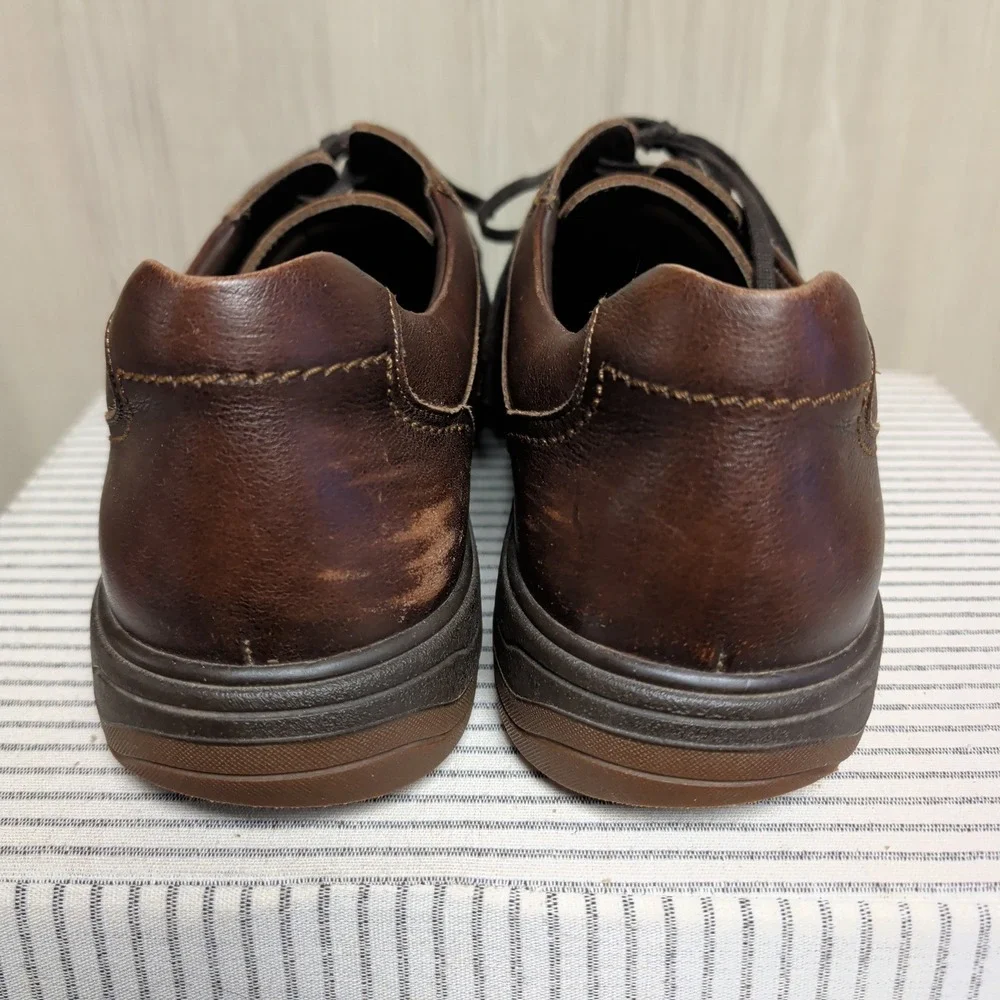 Mephisto Douk Hydro Protect Oxfords US Mens 11.5 Brown Leather Moc Toe Air-Jet